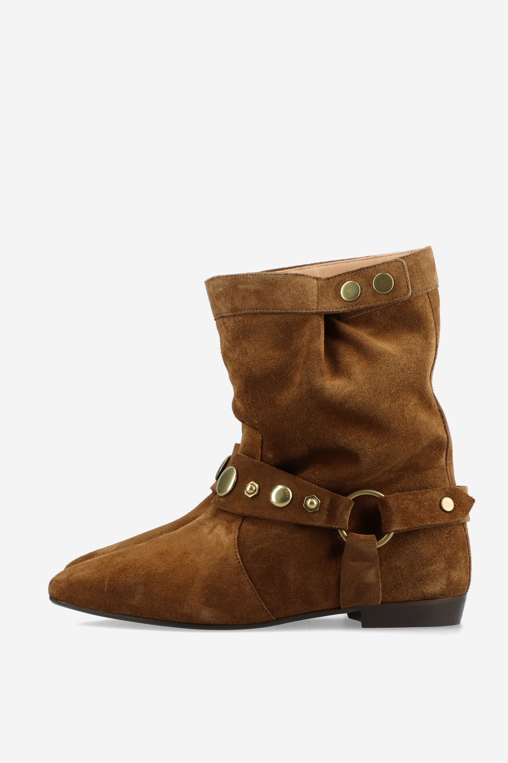 Stania flat-heeled suede boots