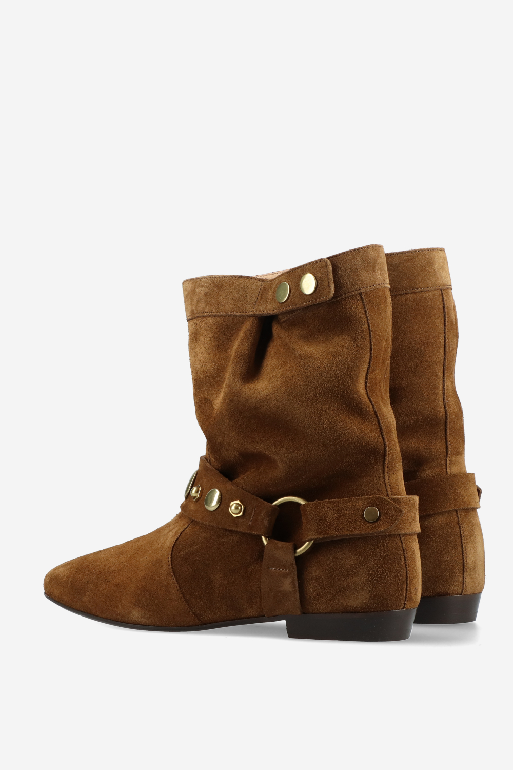 Stania flat-heeled suede boots