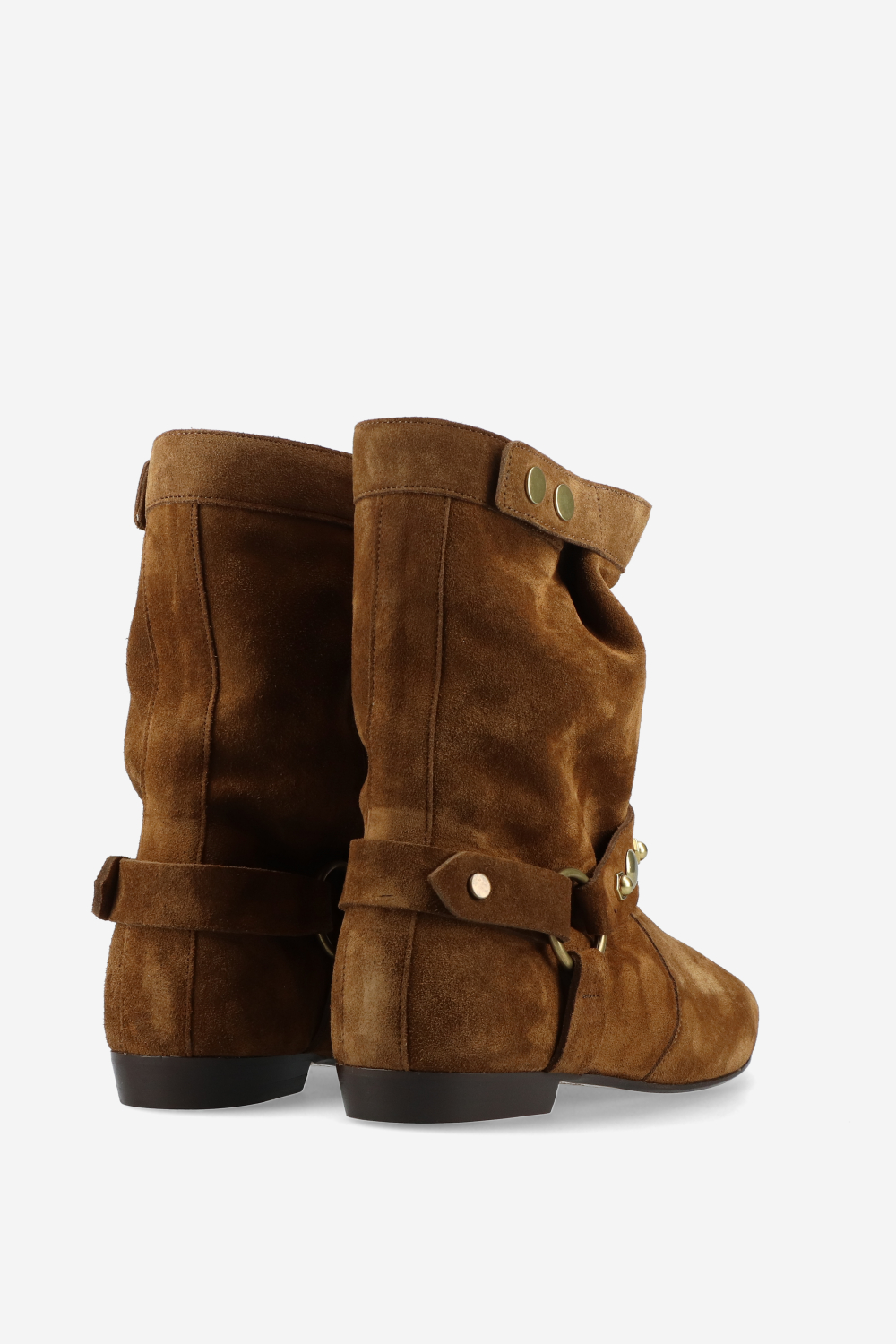 Stania flat-heeled suede boots