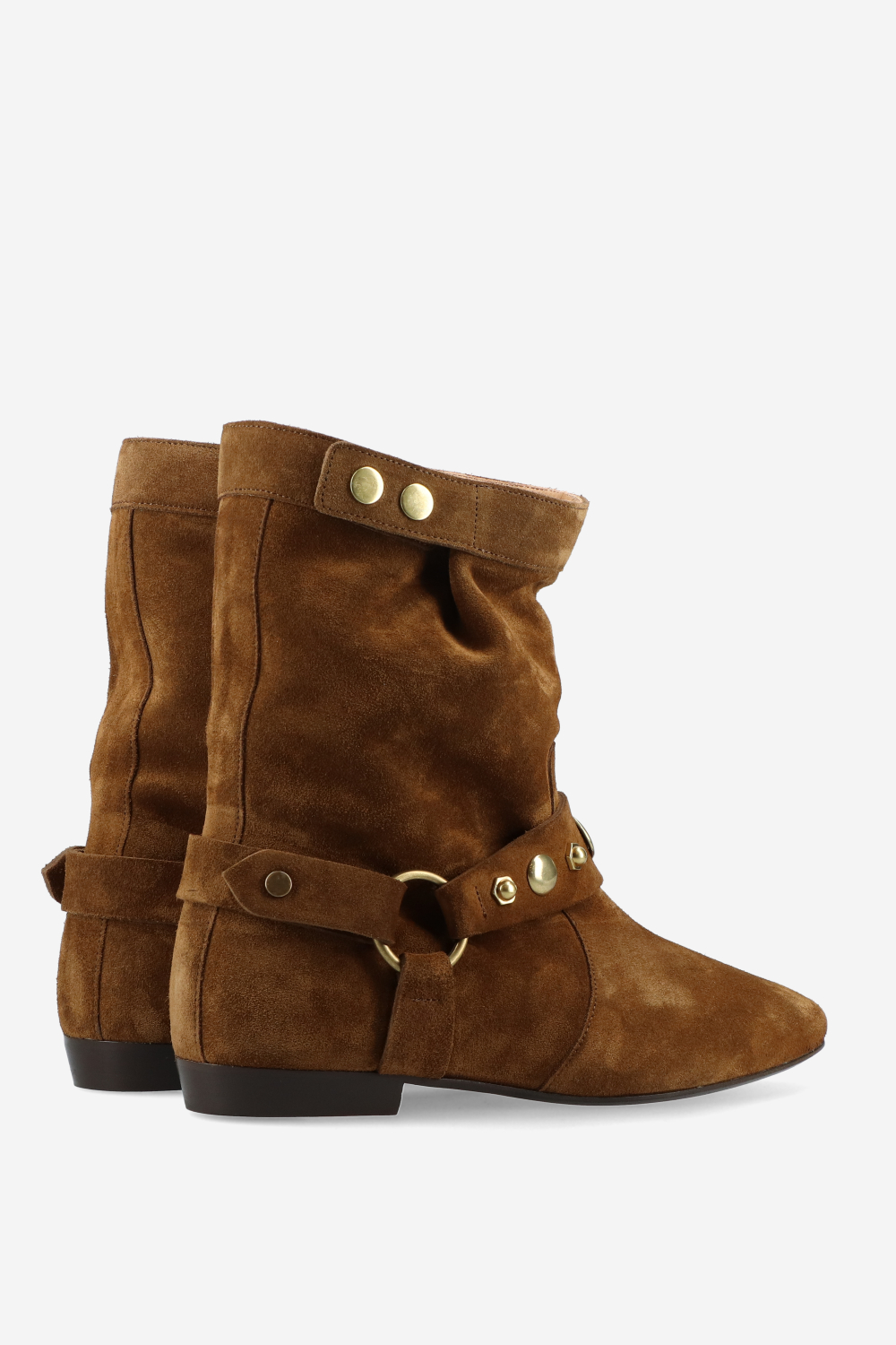 Stania flat-heeled suede boots