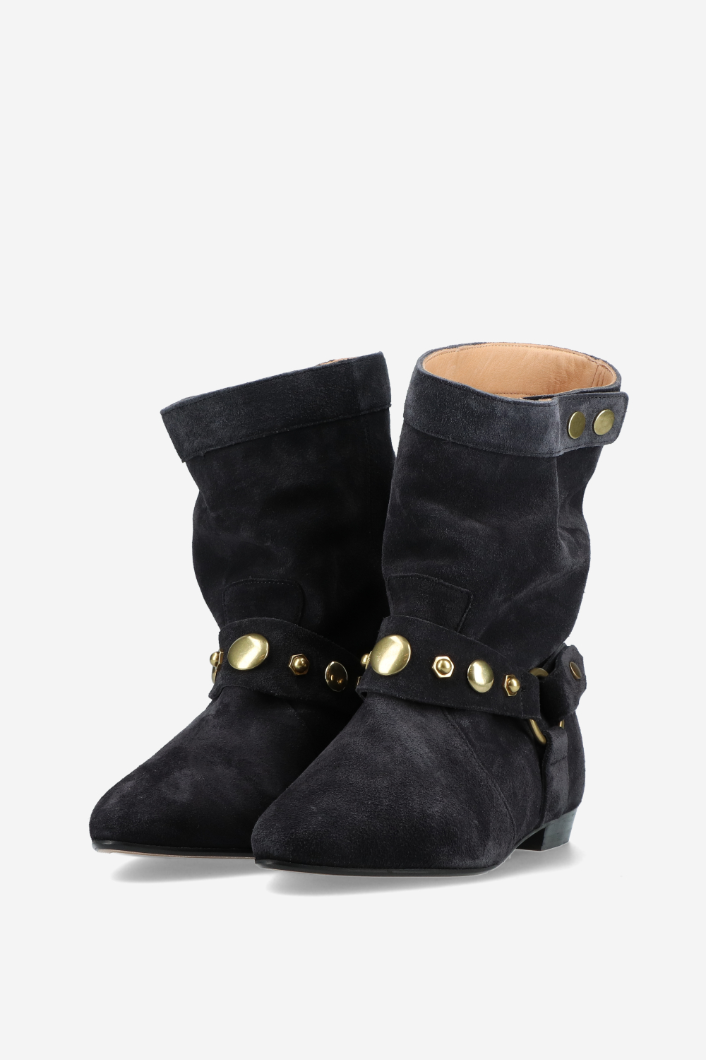 Stania flat-heeled suede boots