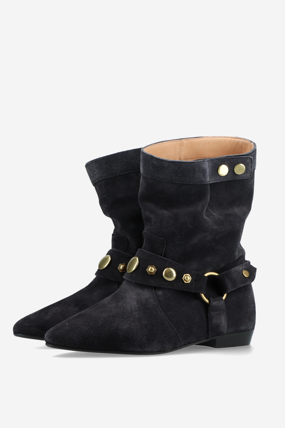 Stania flat-heeled suede boots