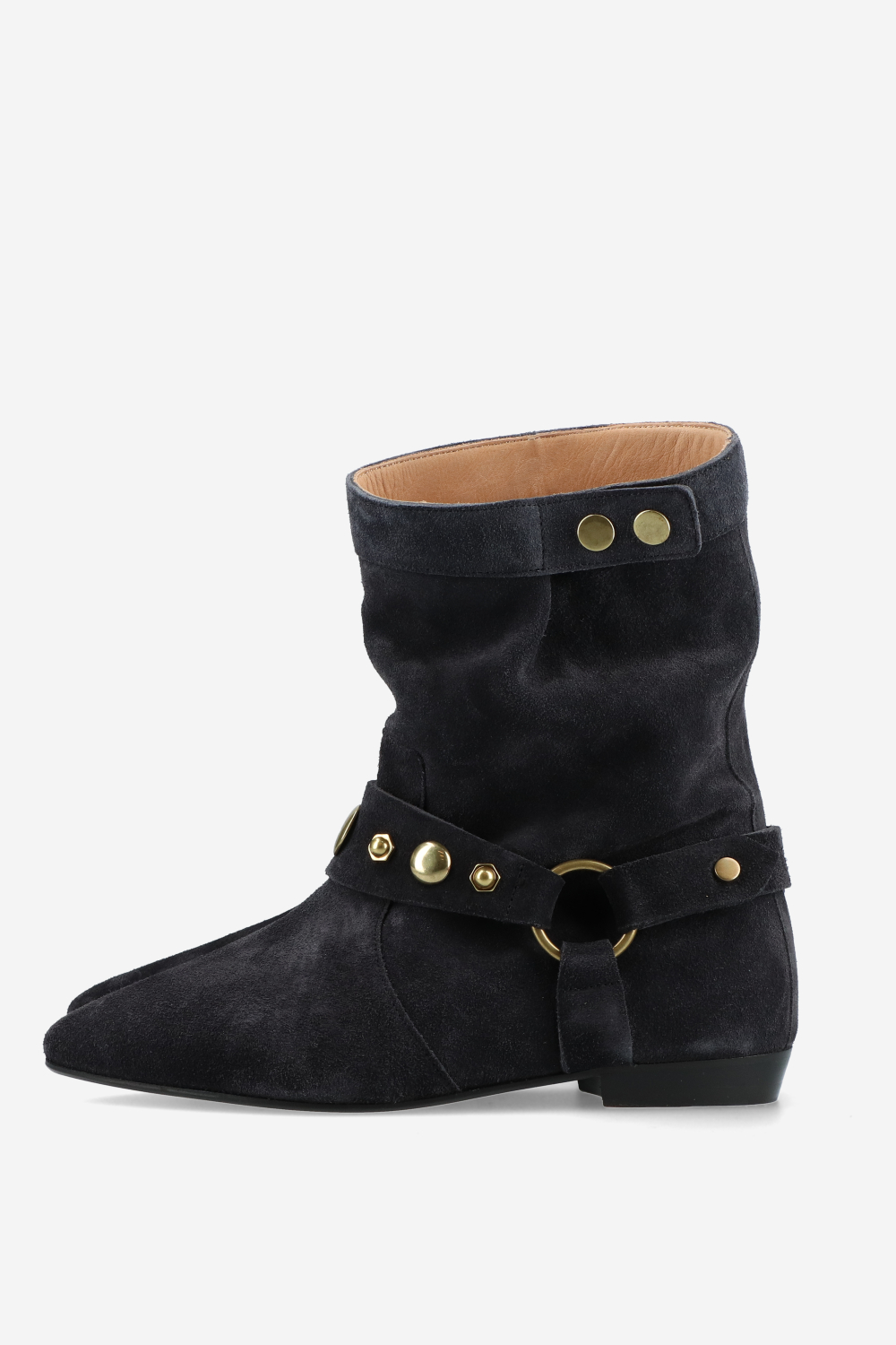 Stania flat-heeled suede boots