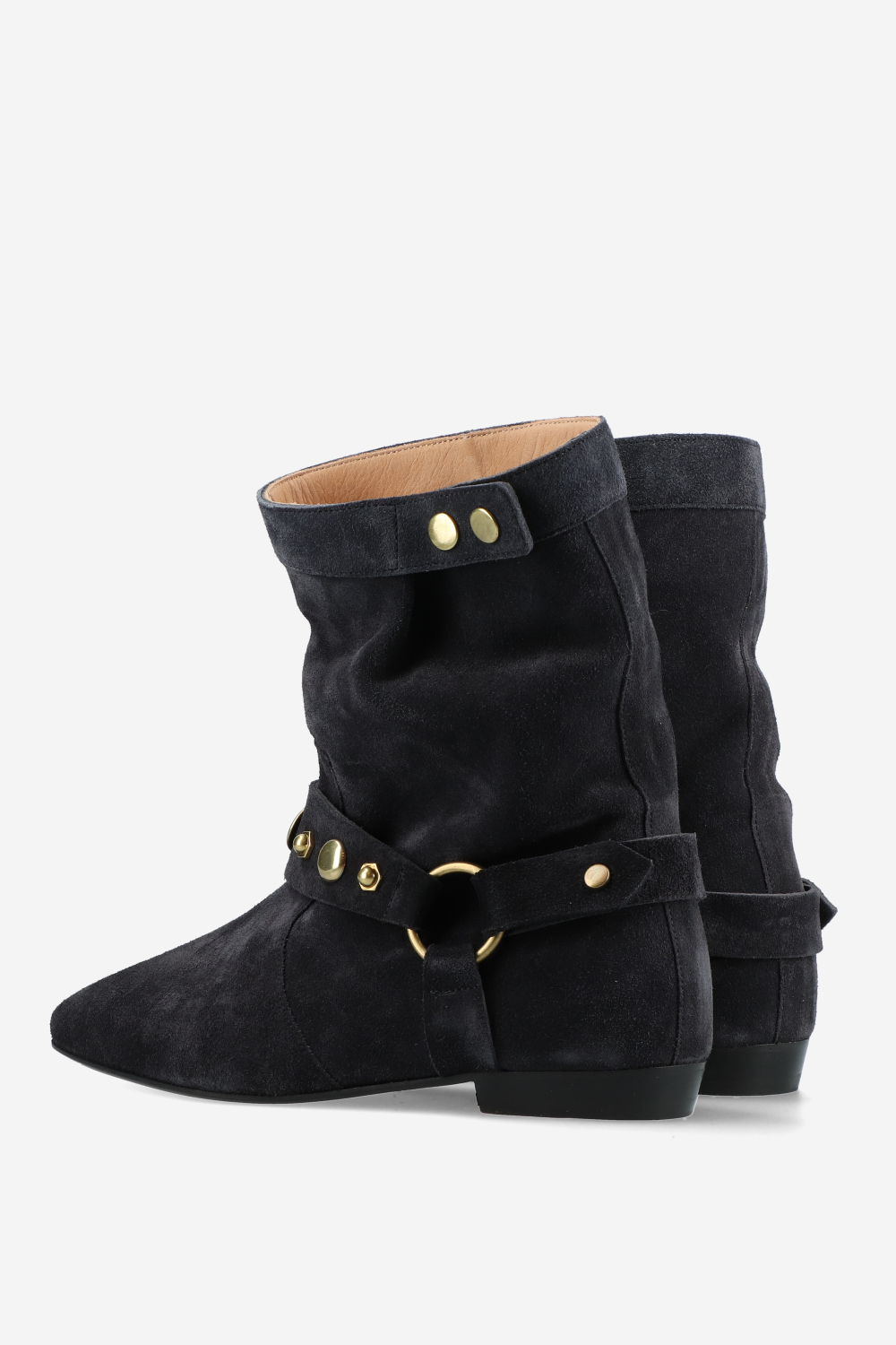 Stania flat-heeled suede boots