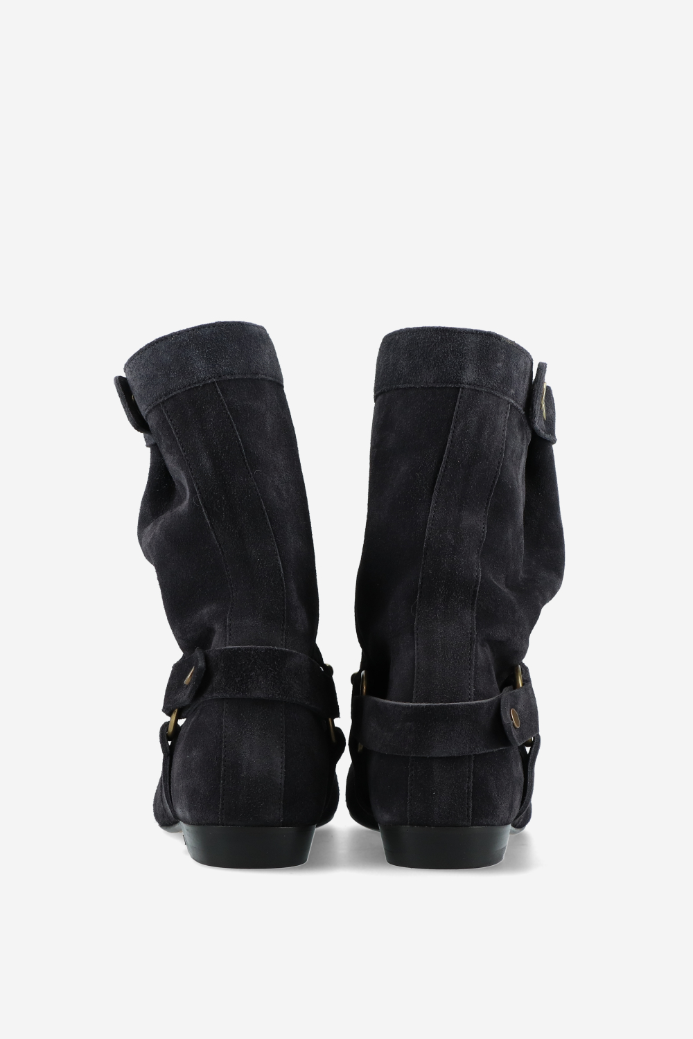 Stania flat-heeled suede boots