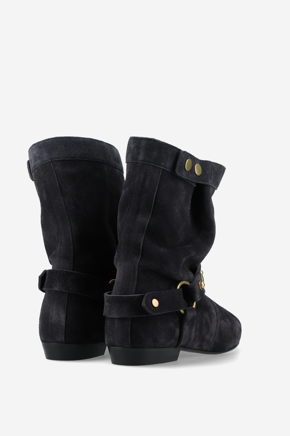 Stania flat-heeled suede boots