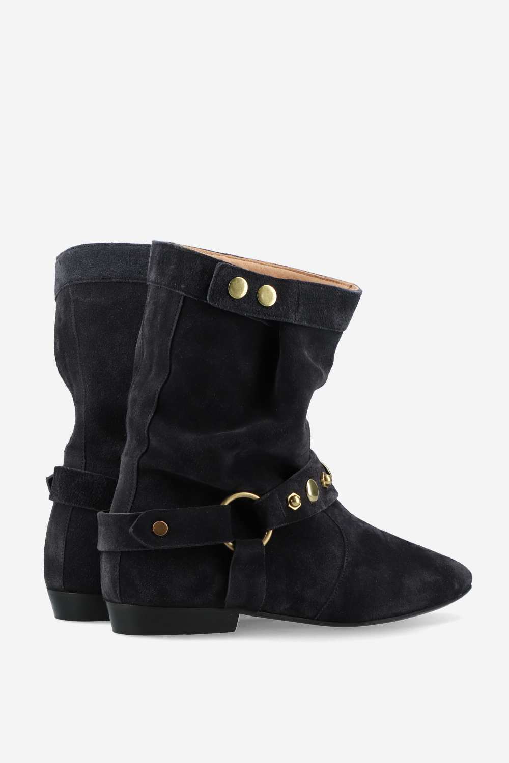 Stania flat-heeled suede boots
