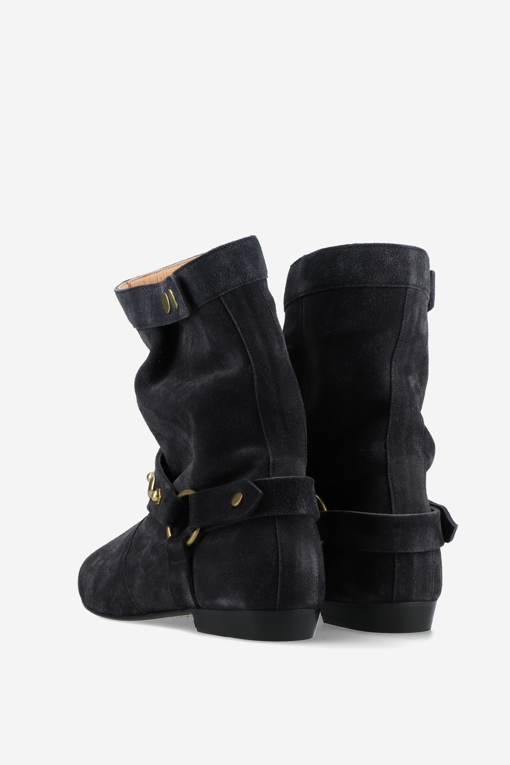 Stania flat-heeled suede boots