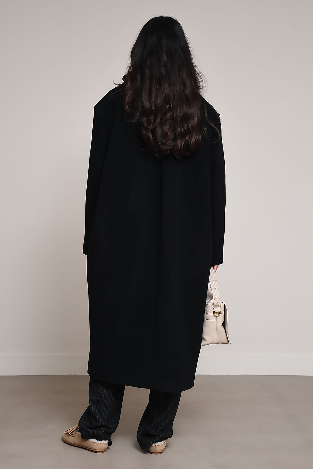 Florane long wool-blend coat