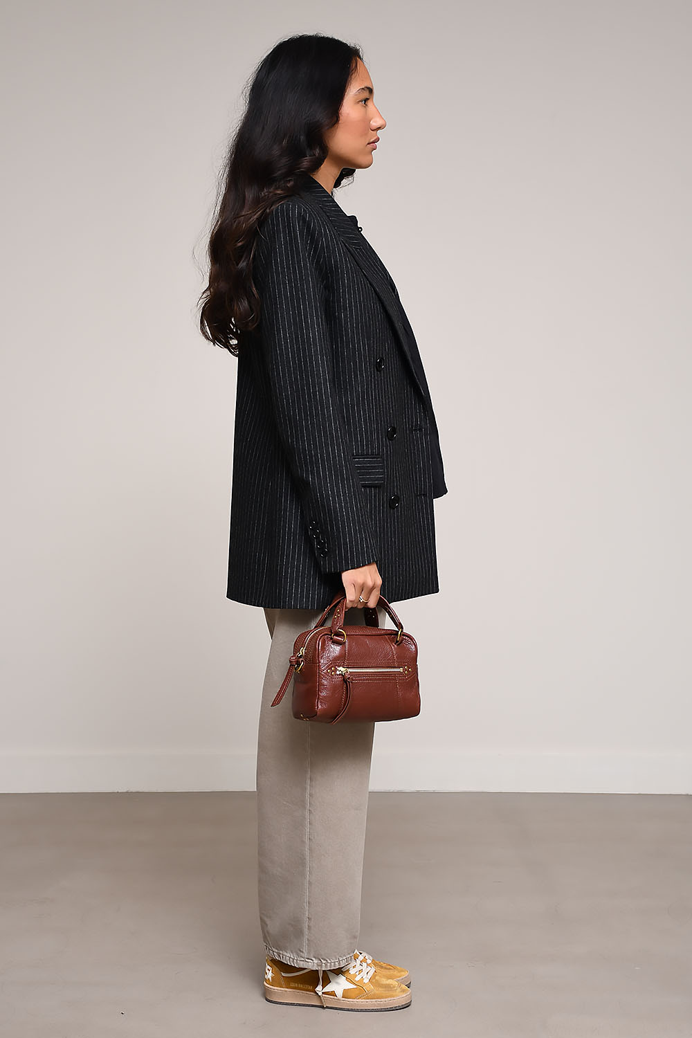 Isabel Marant - Jevima pinstripe double-breasted wool-blend blazer