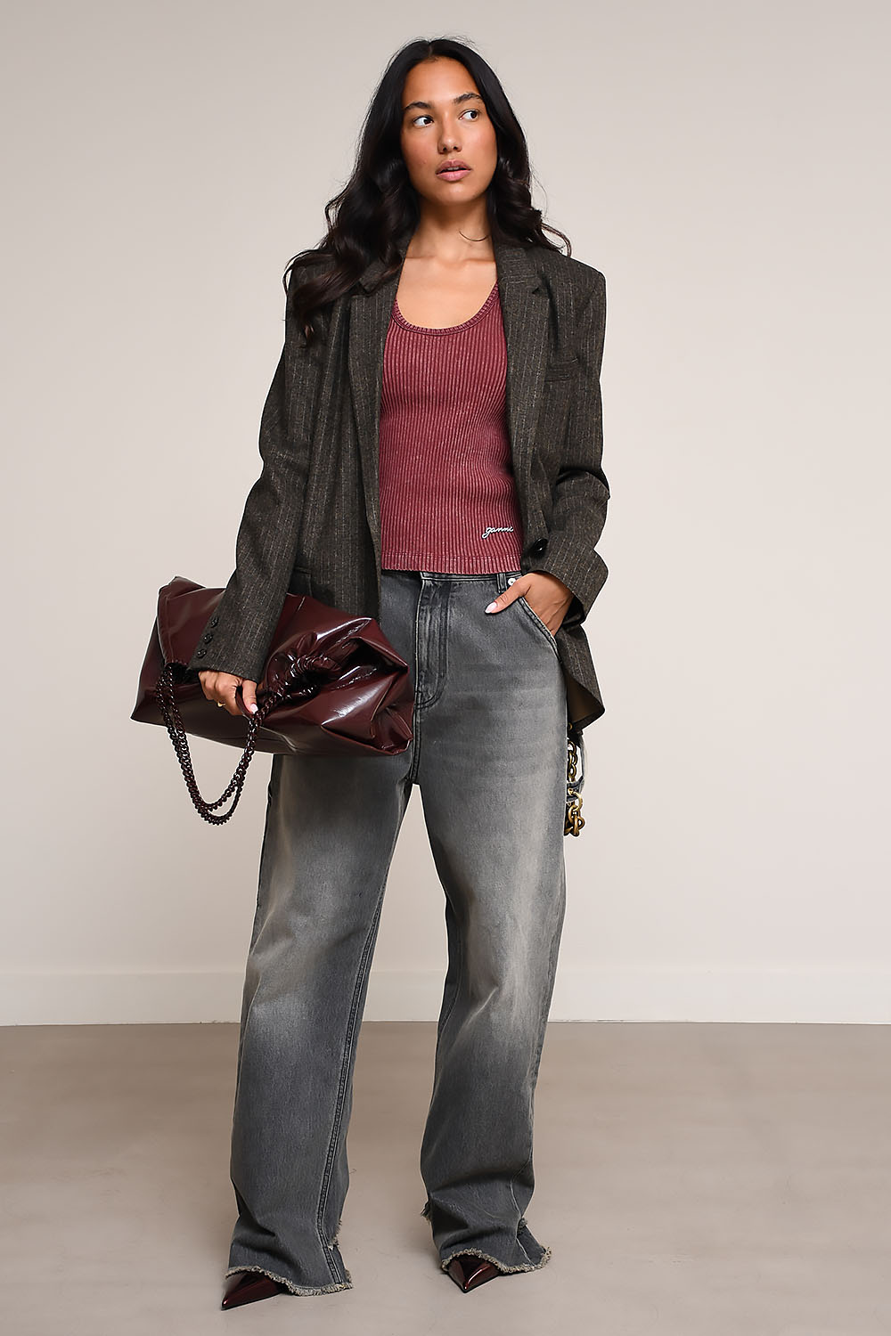 Isabel Marant - Omelia pinstripe wool-blend blazer