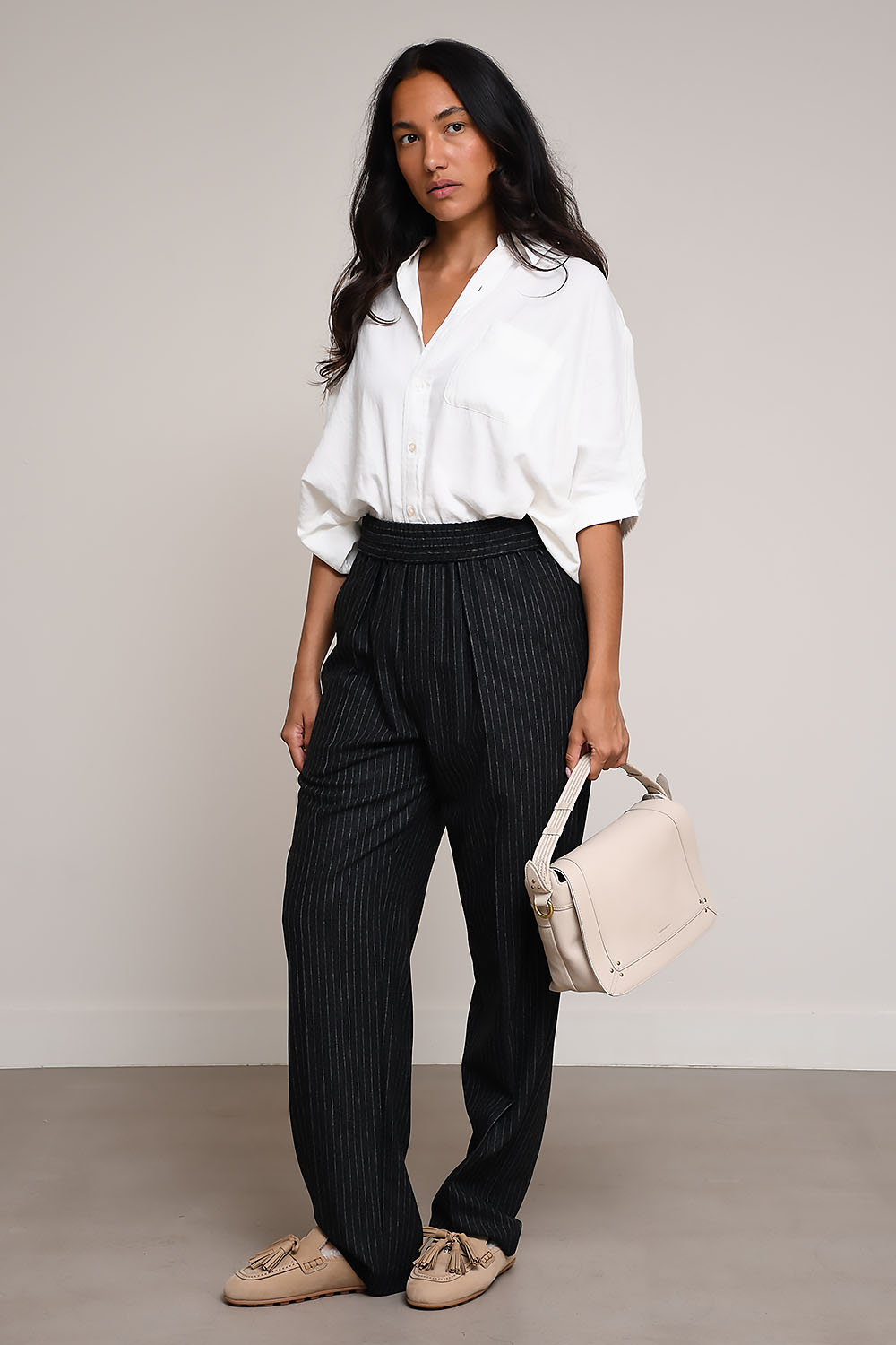 Isabel Marant - Loretta pinstripe wool-blend pants