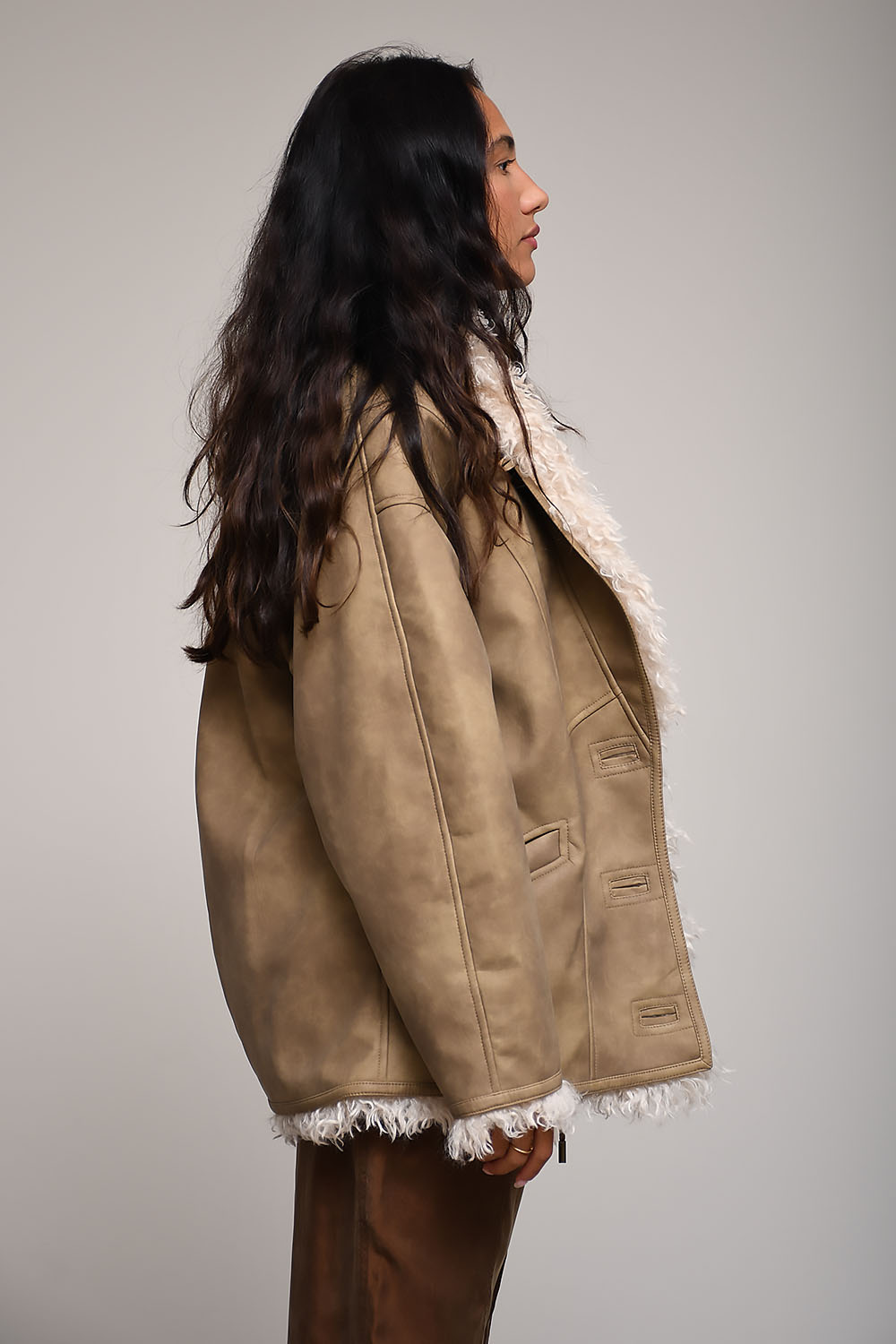 Marant Etoile - Clea faux shearling coat