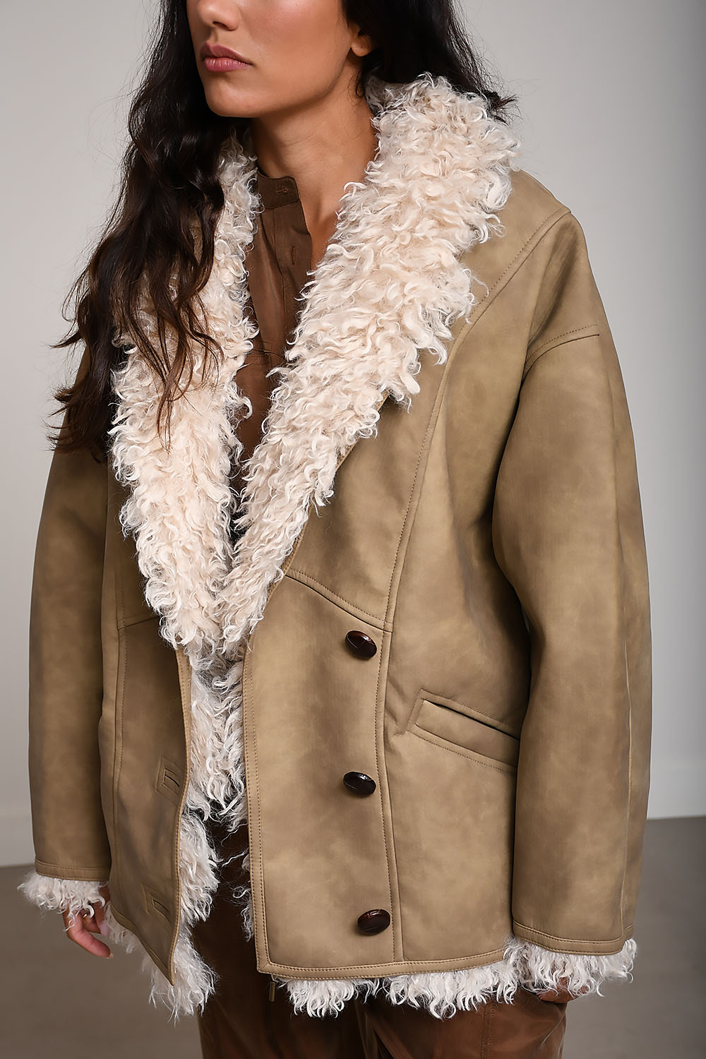 Clea faux shearling coat