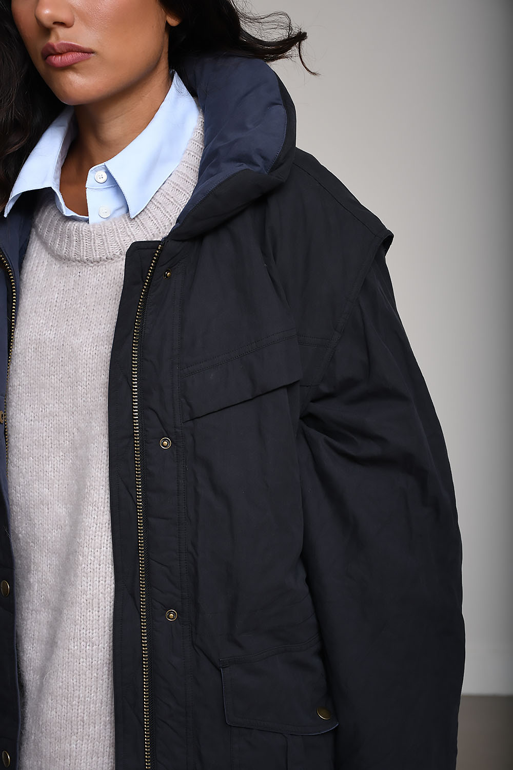 Damone two-toned cotton jacket