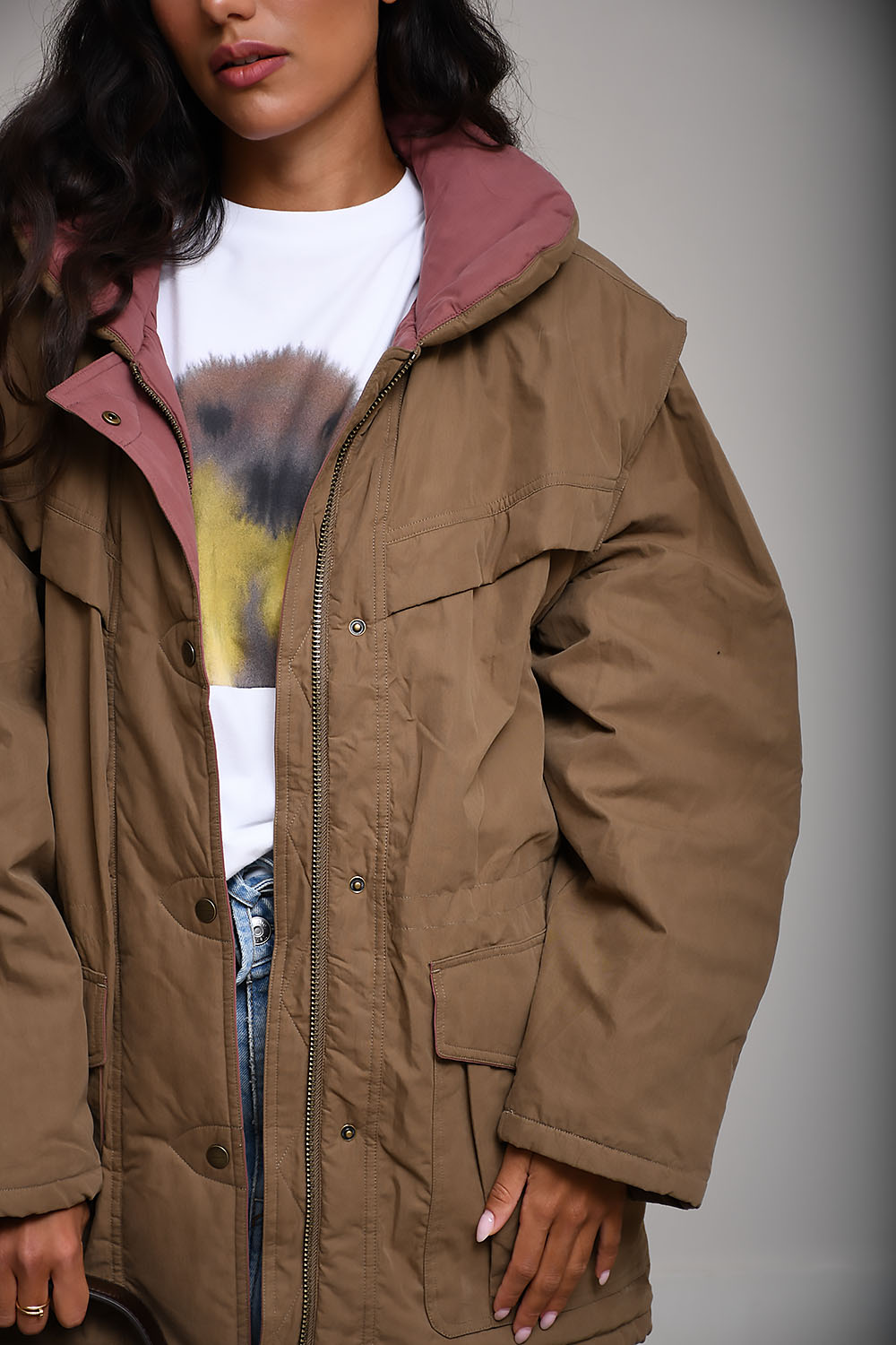 Damone two-toned cotton jacket