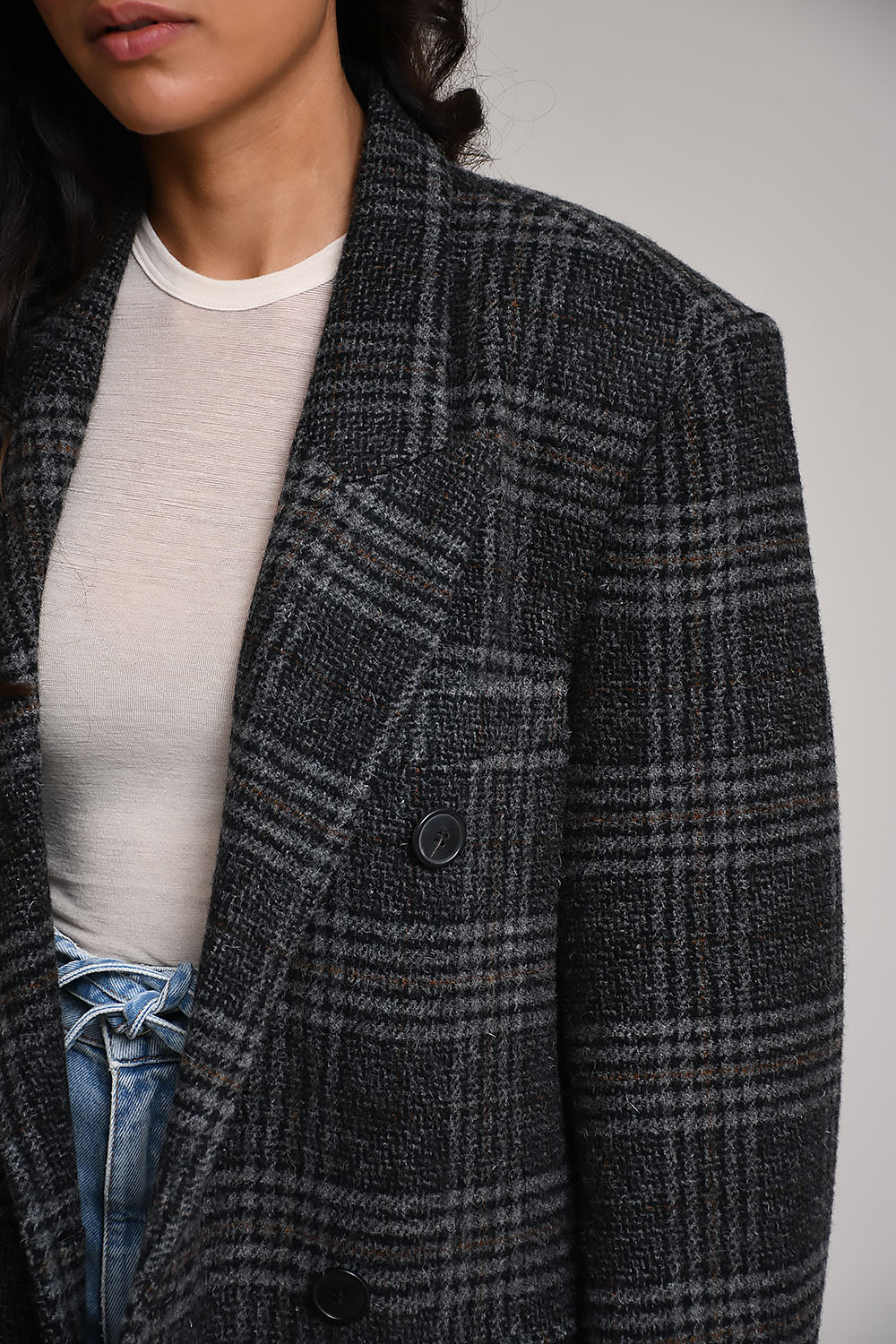 Lexana double-breasted wool coat