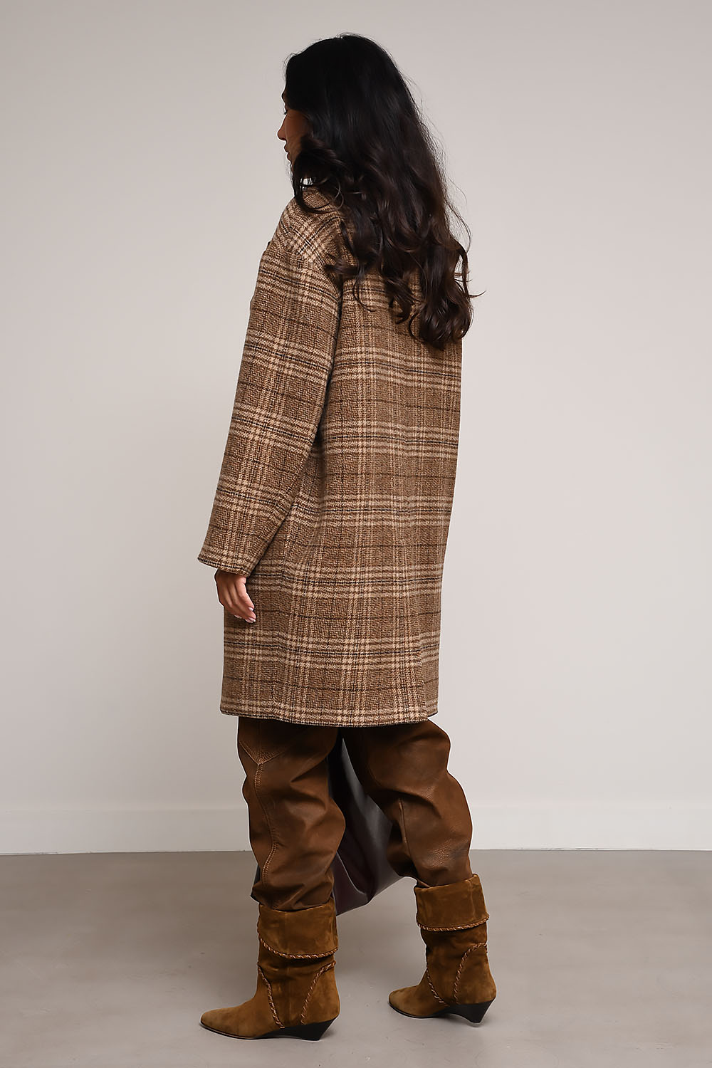 Limiza checkered wool coat