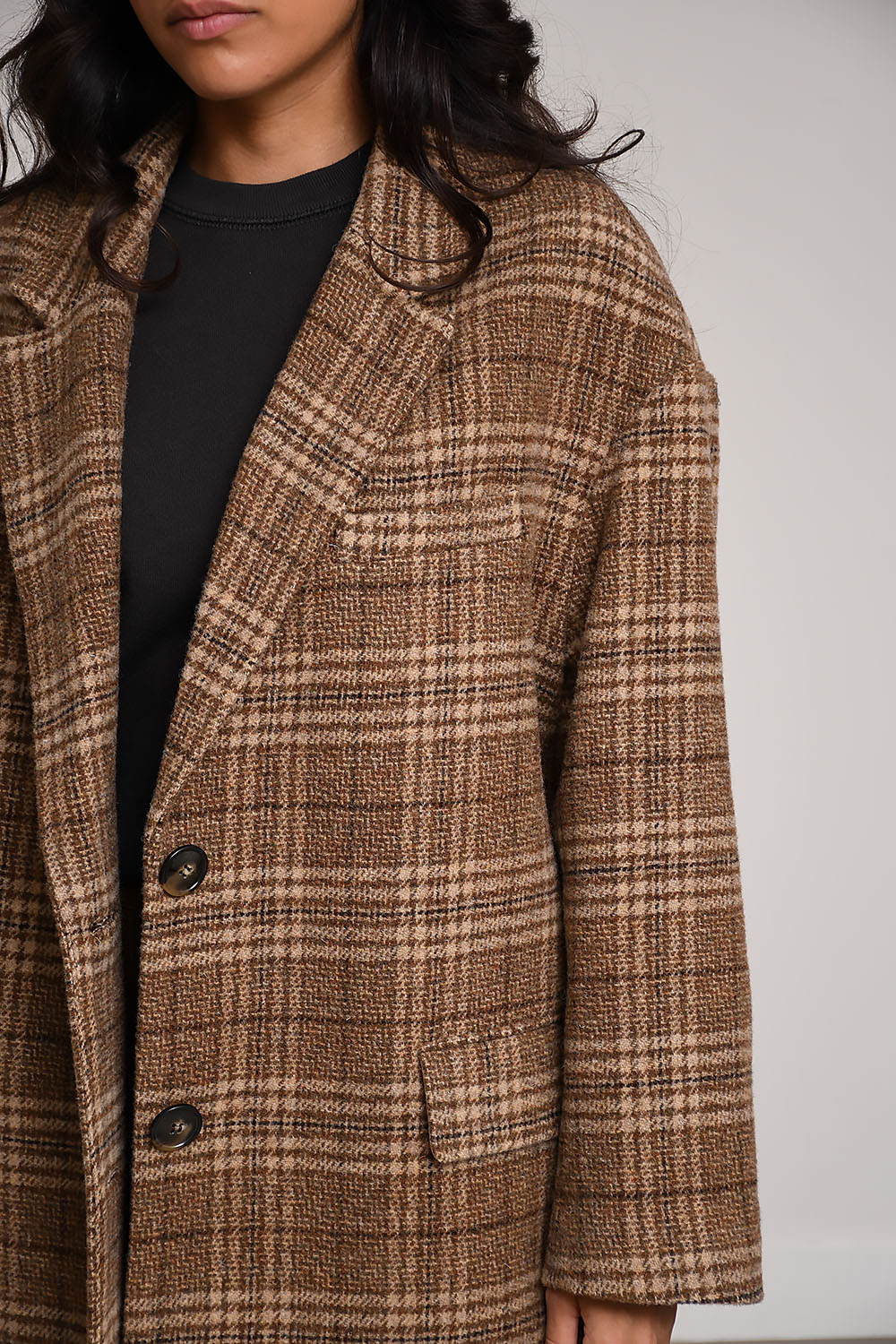 Limiza checkered wool coat