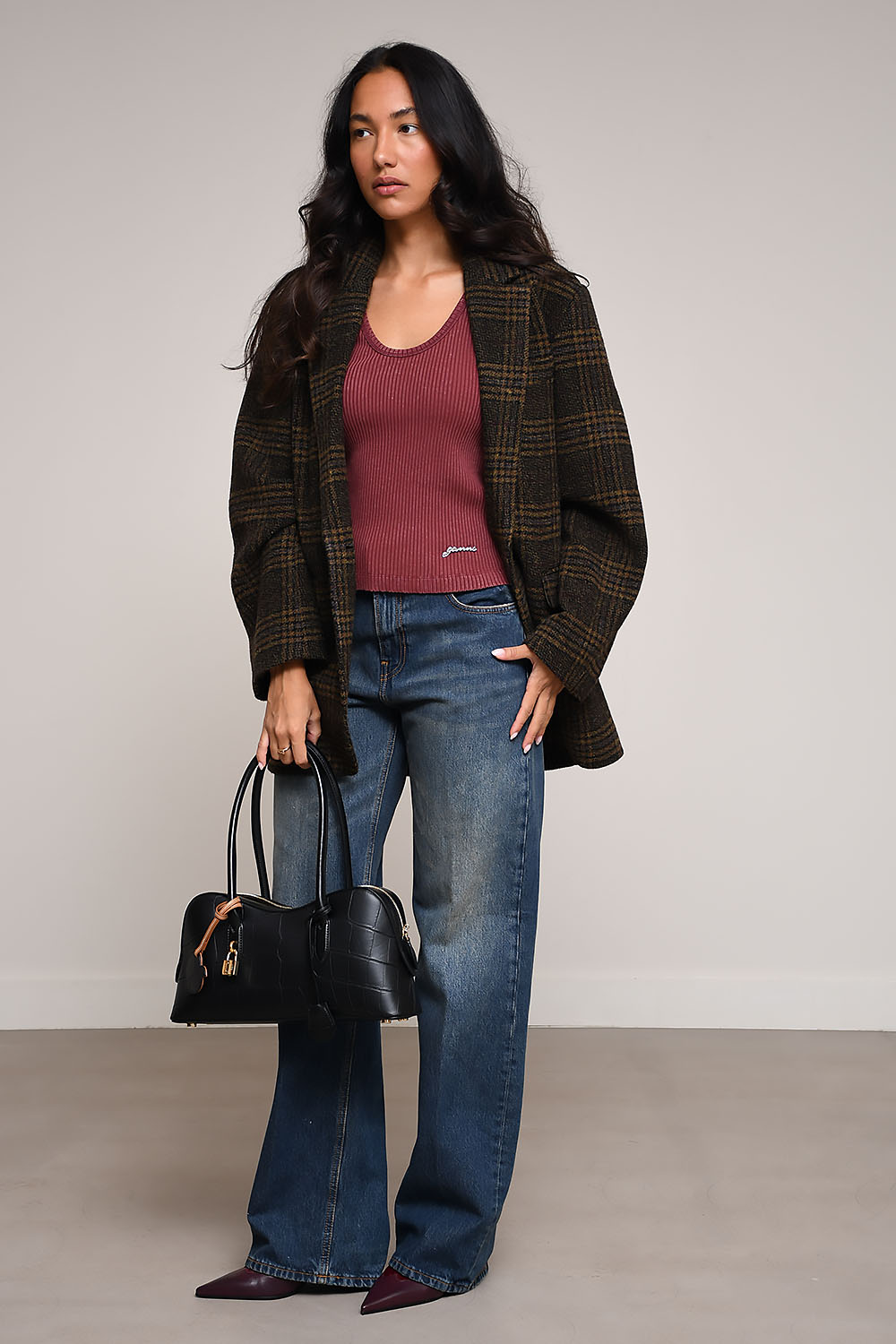 Marant Etoile - Gesina checkered wool coat