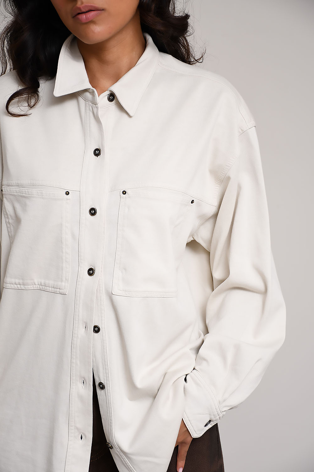 Raquel buttoned jersey shirt