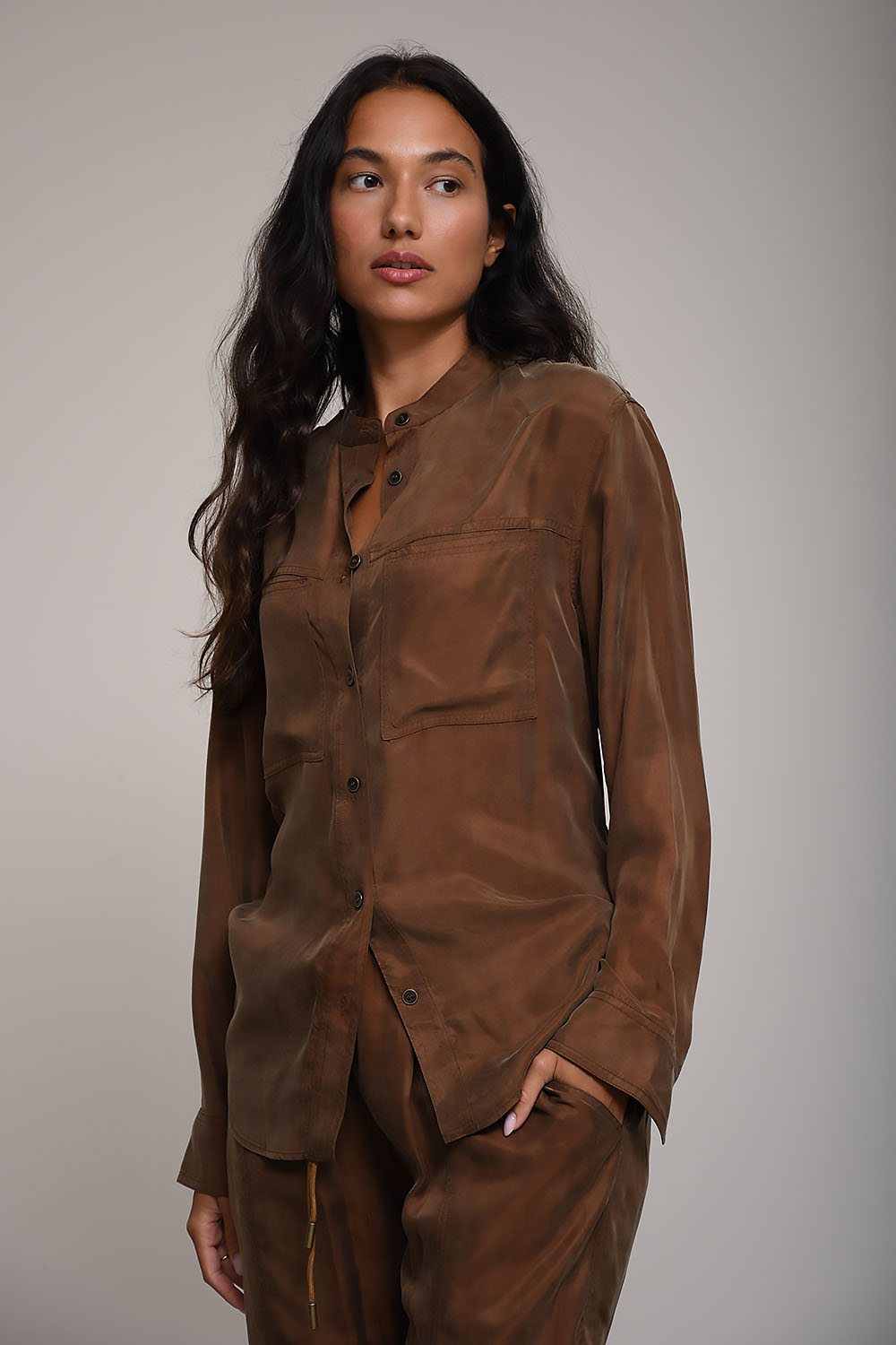 Marant Etoile - Zetta flowing satin shirt