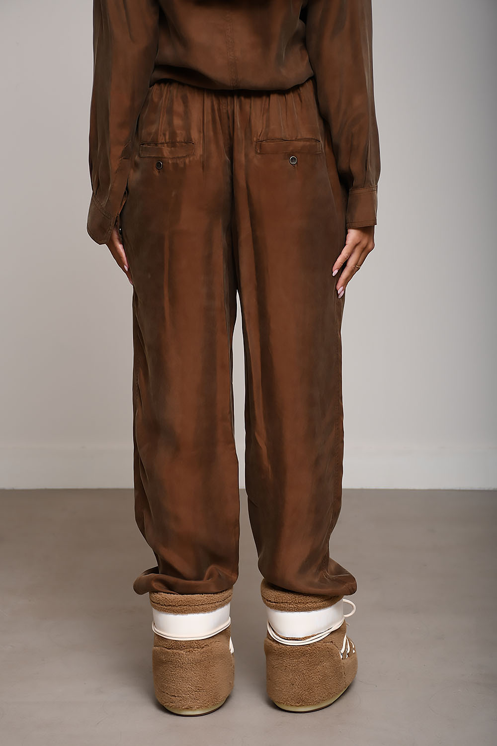 Zaylee flowing satin pants