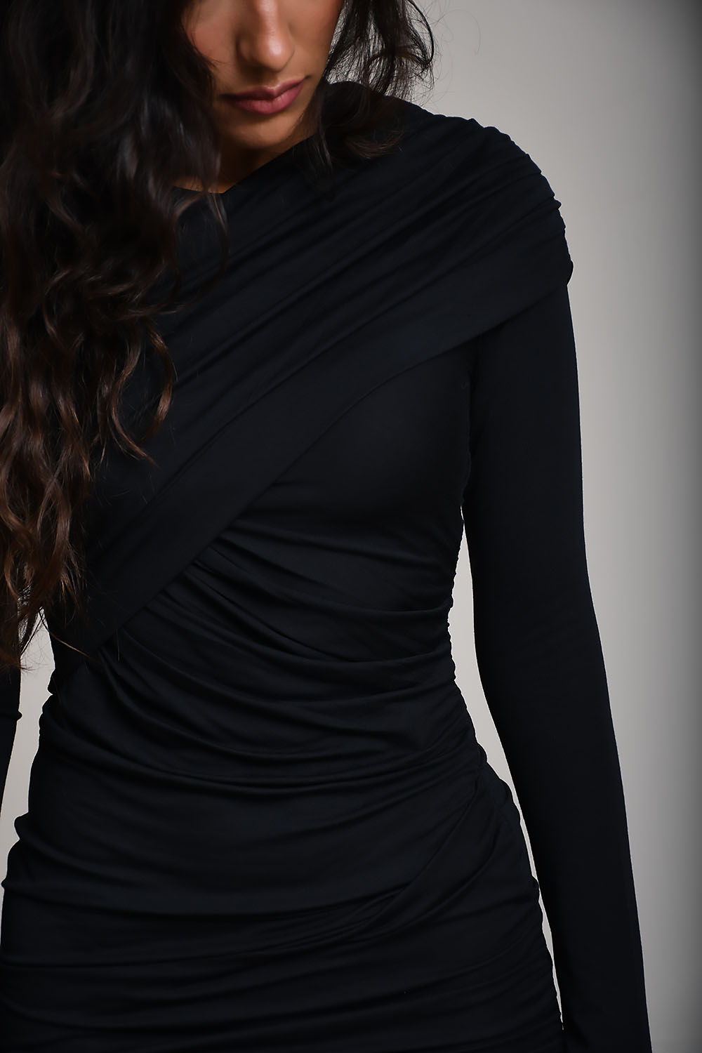 Denise draped jersey dress