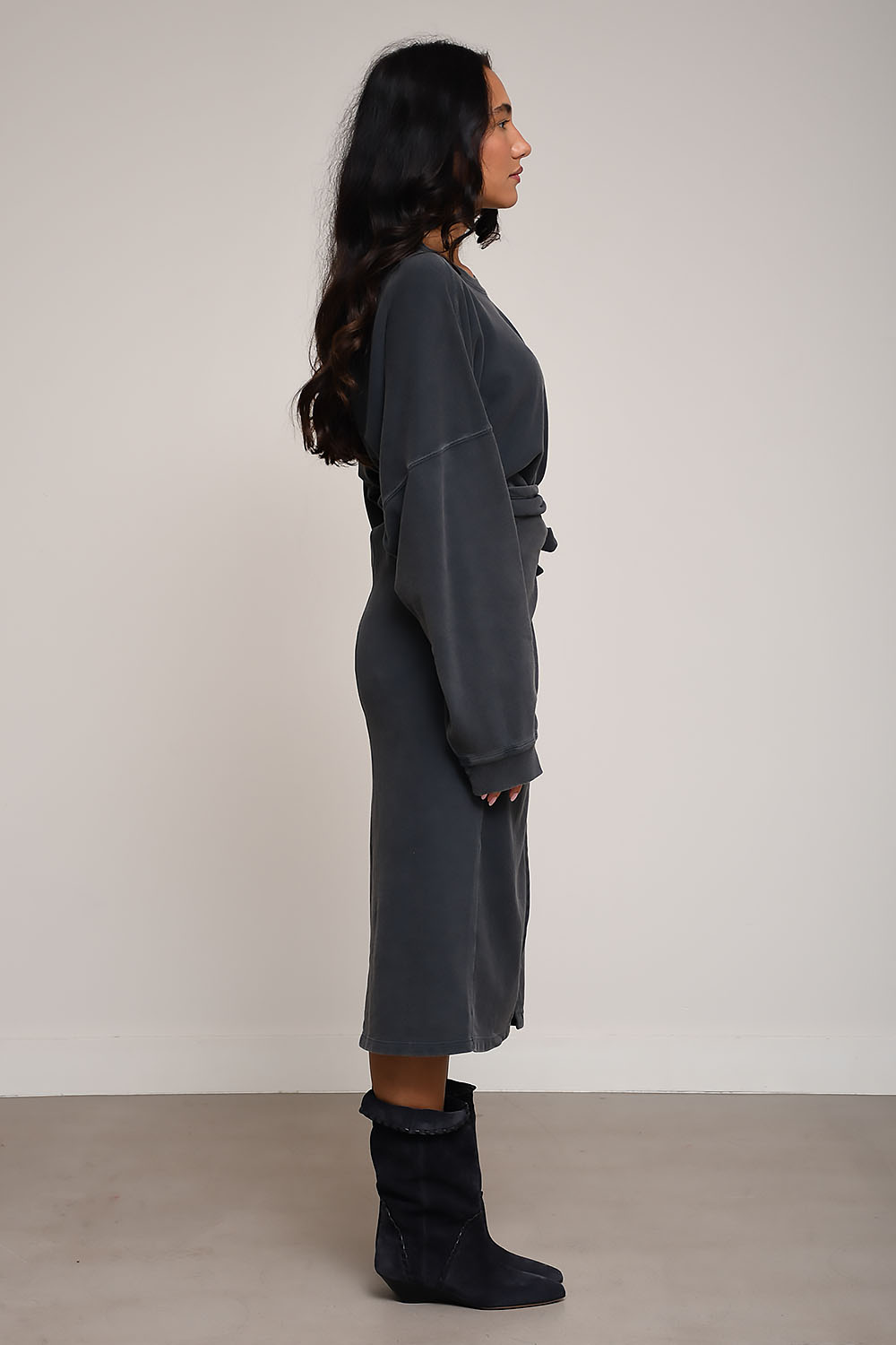 Marant Etoile - Sandrina draped jersey sweatshirt dress