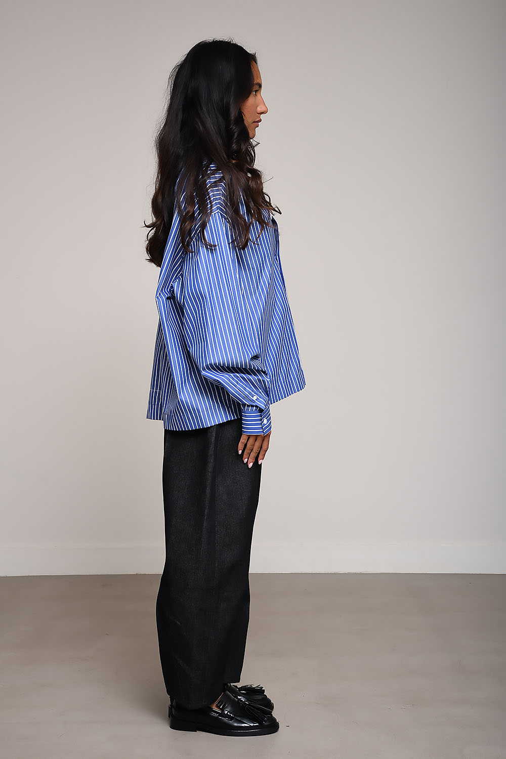 ADNYM - Mila striped cotton shirt