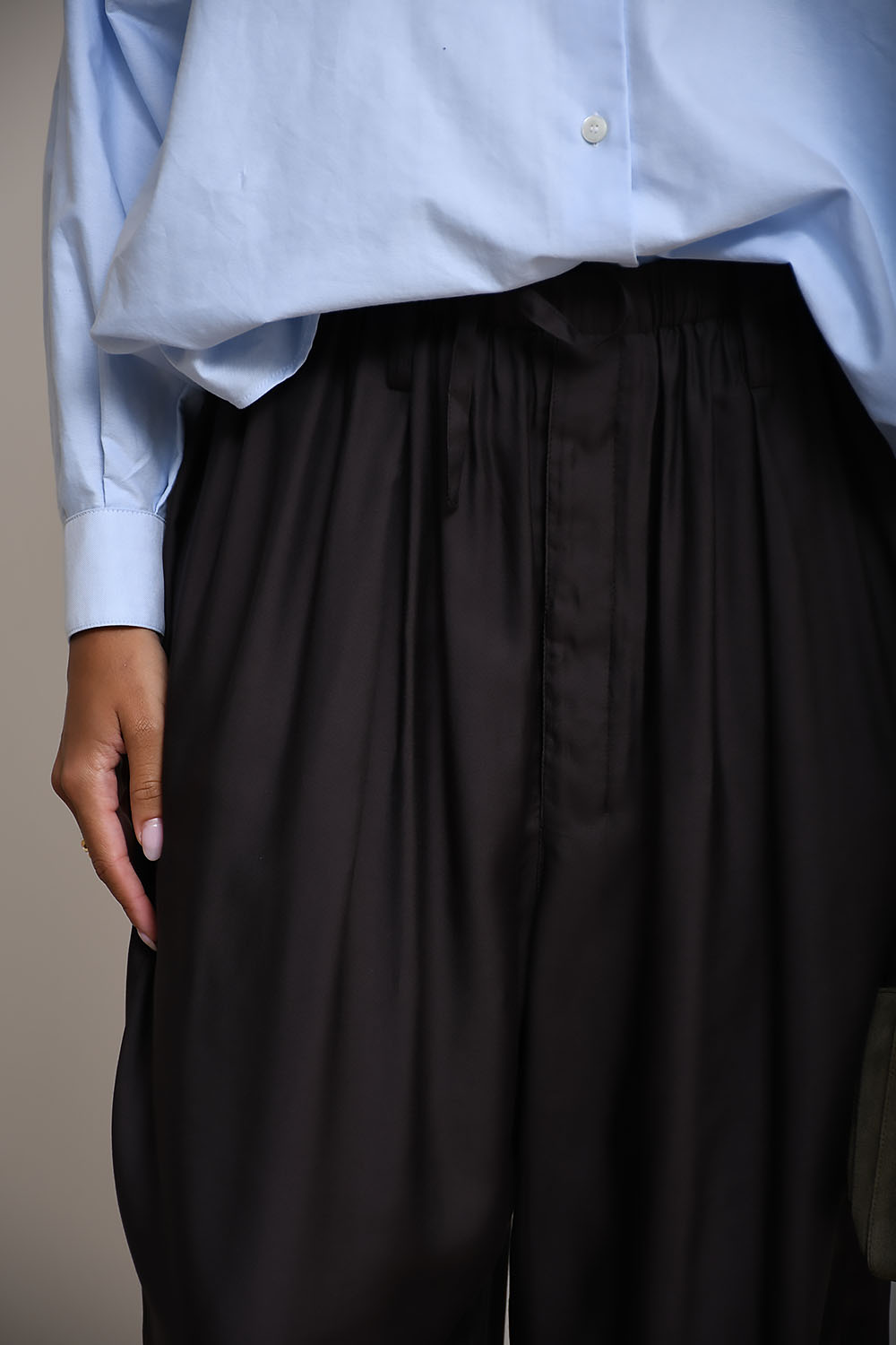 Found silk habotai pants