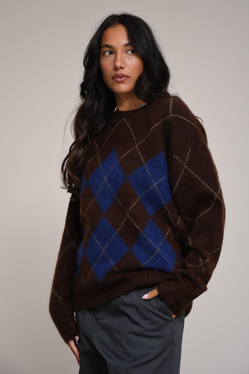 Frenken - Argyle checkered sweater