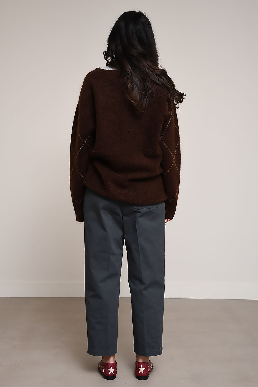 Argyle checkered sweater