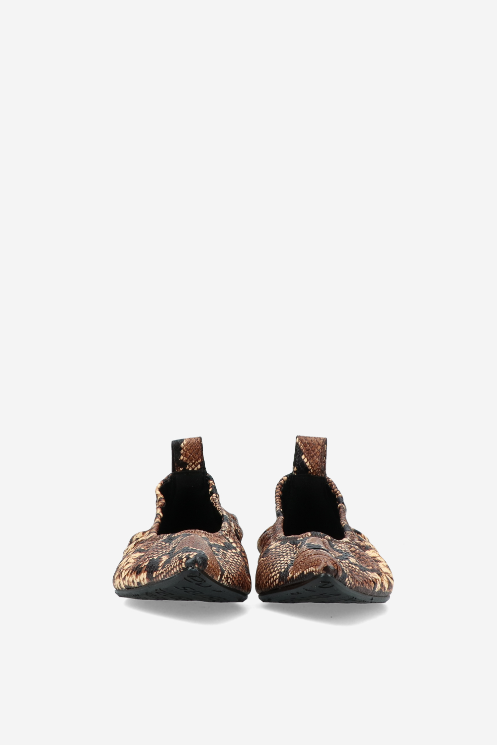 Piton leather ballerinas