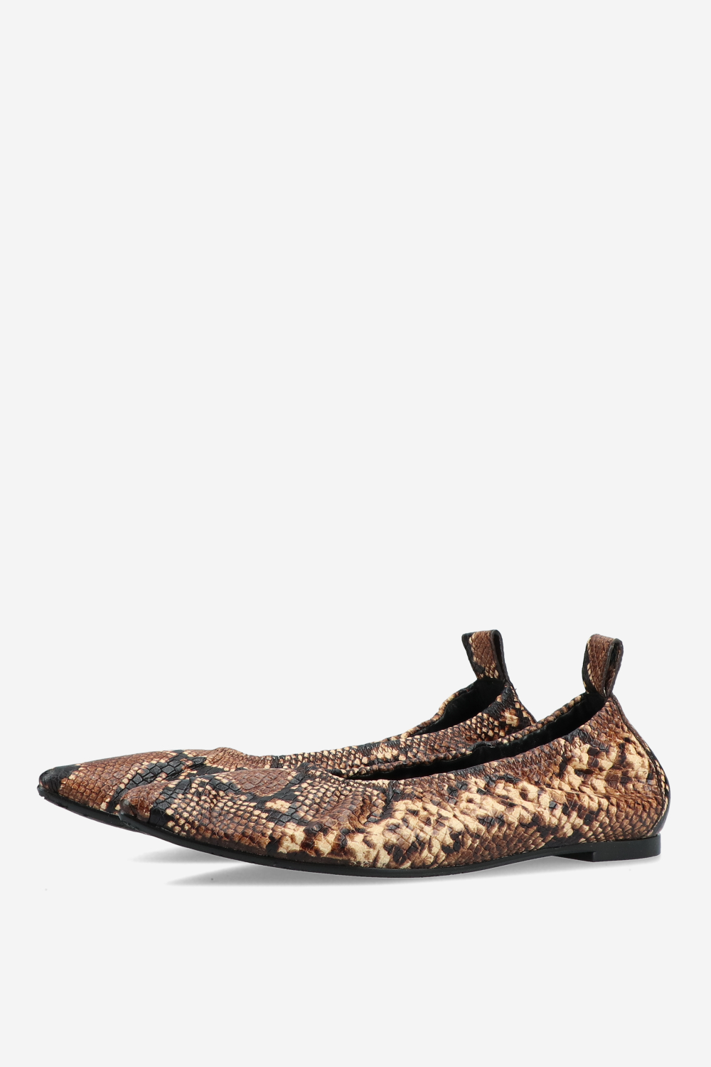 Piton leather ballerinas