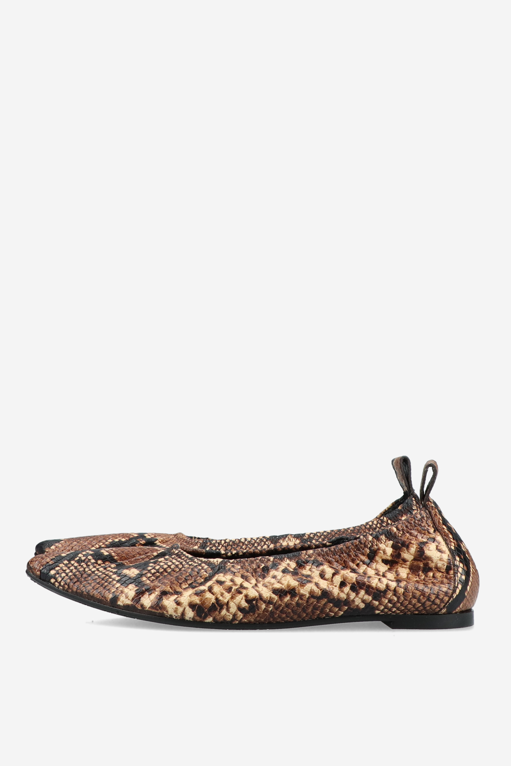 Piton leather ballerinas