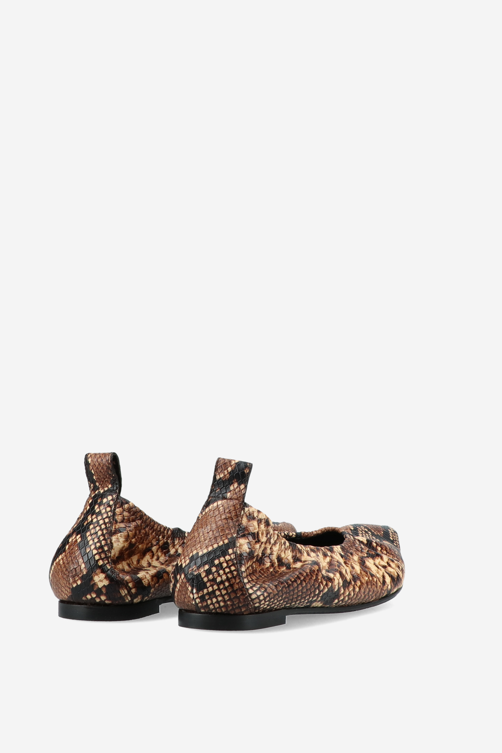 Piton leather ballerinas