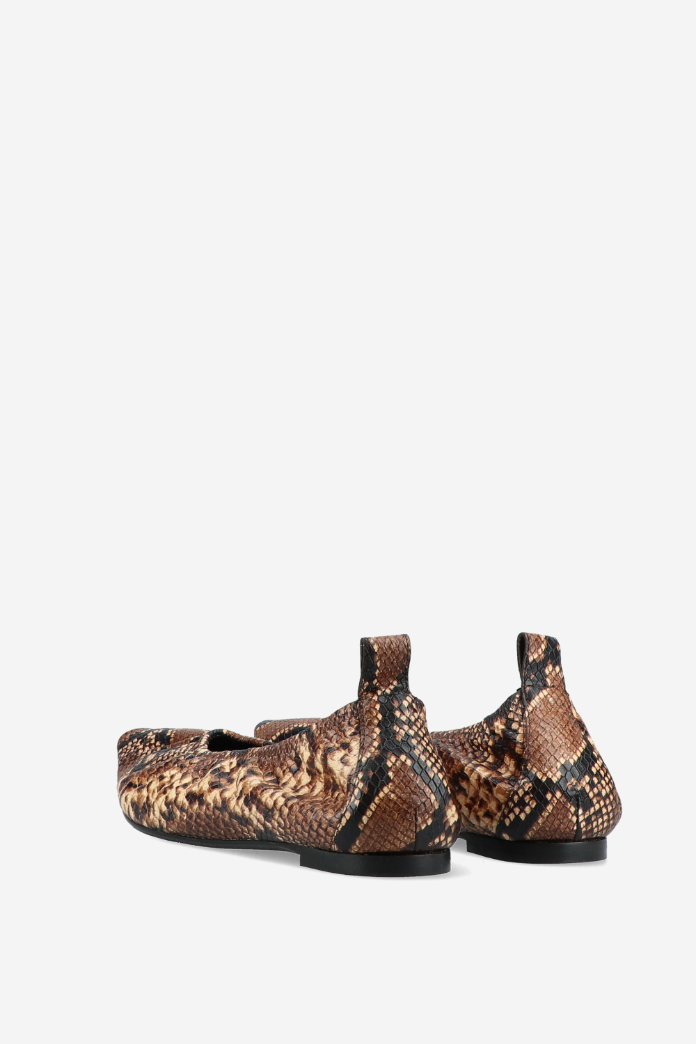 Piton leather ballerinas