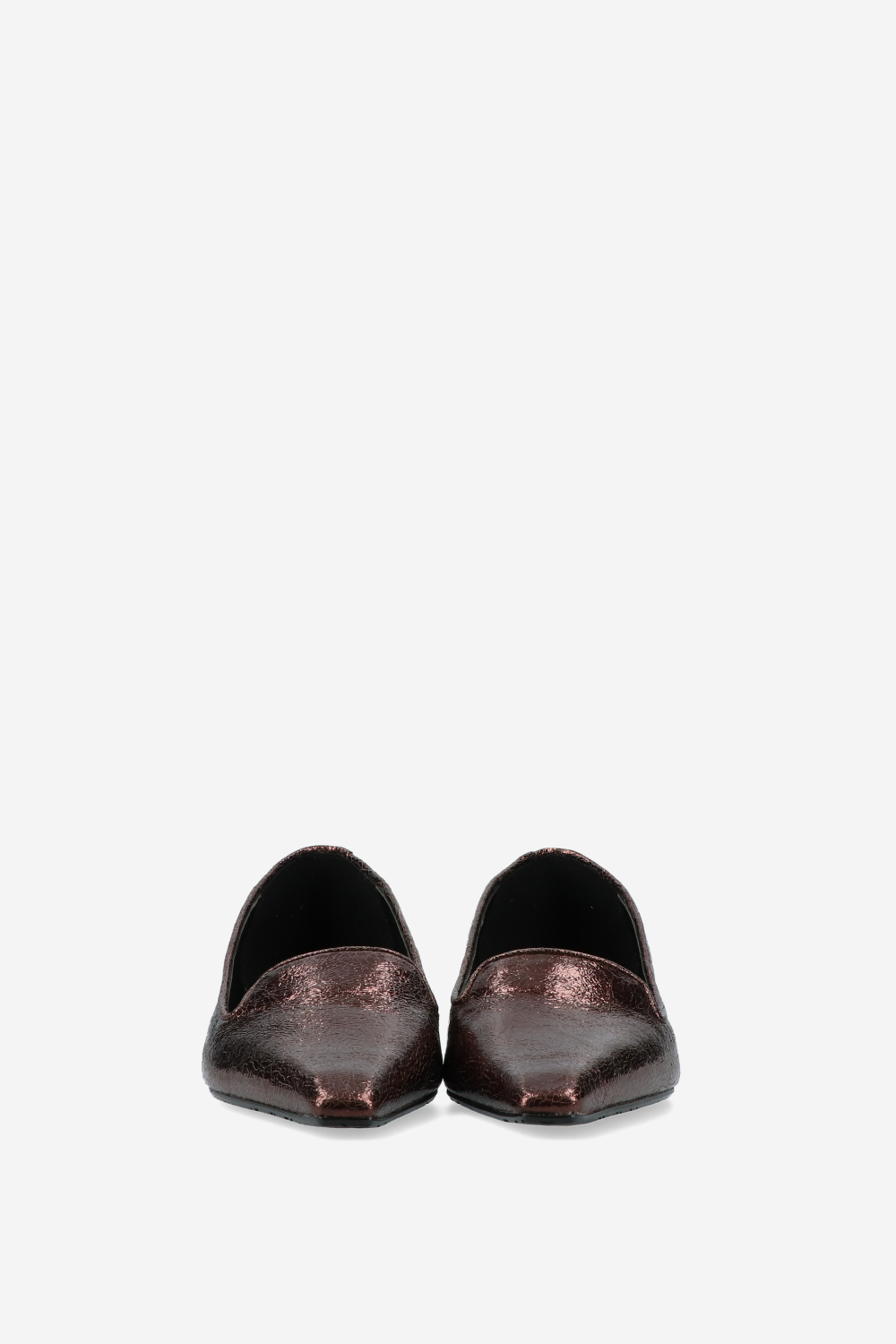 Crinkle leather loafers