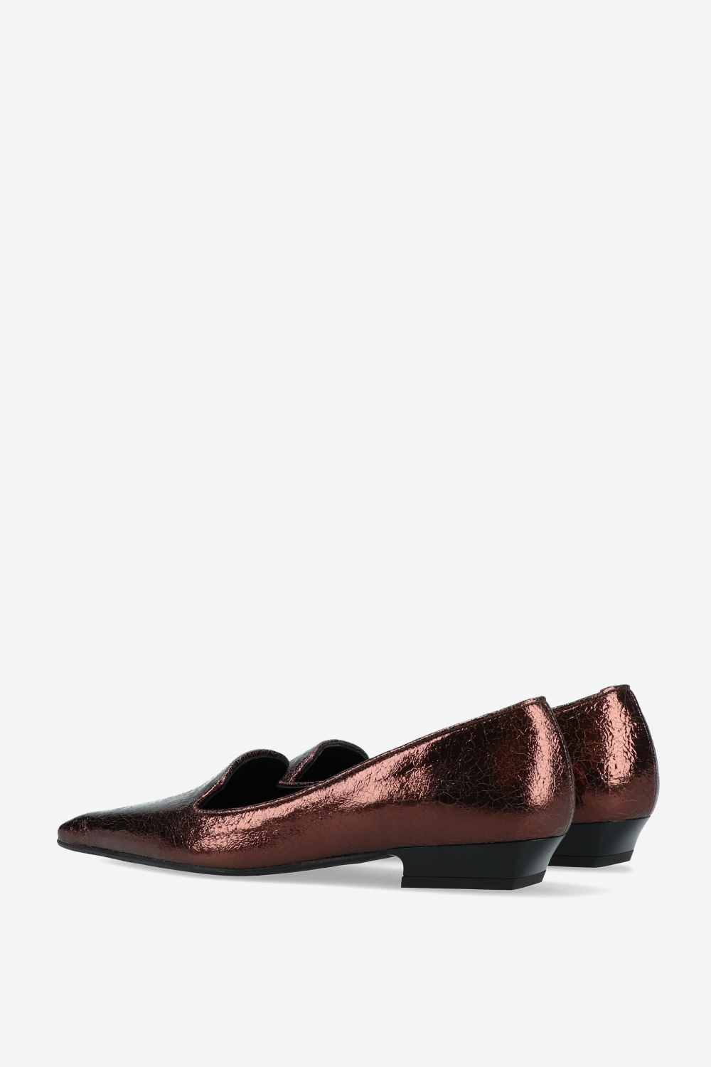 Crinkle leather loafers