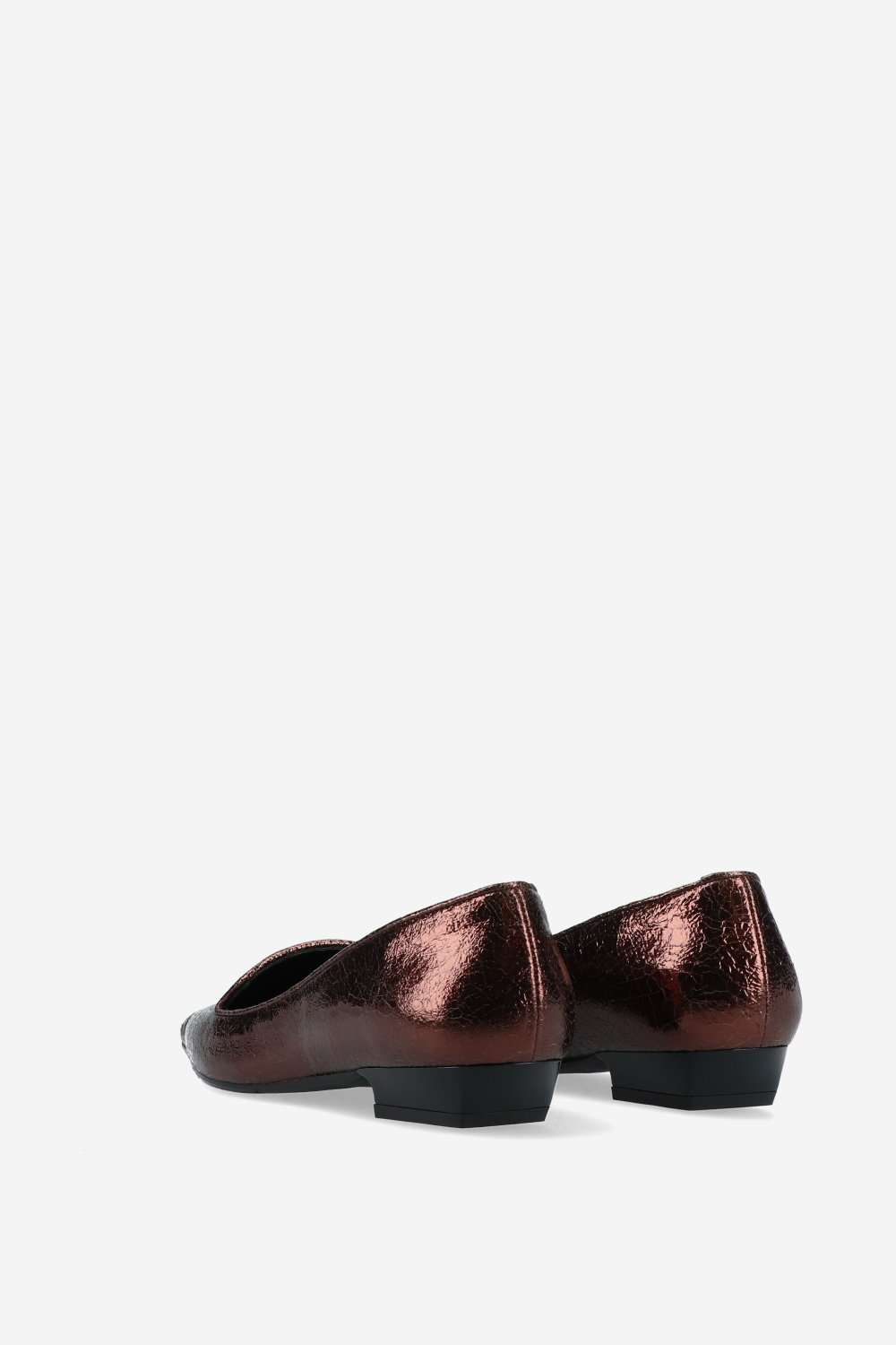 Crinkle leather loafers