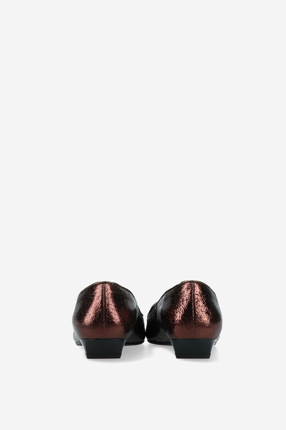Crinkle leather loafers