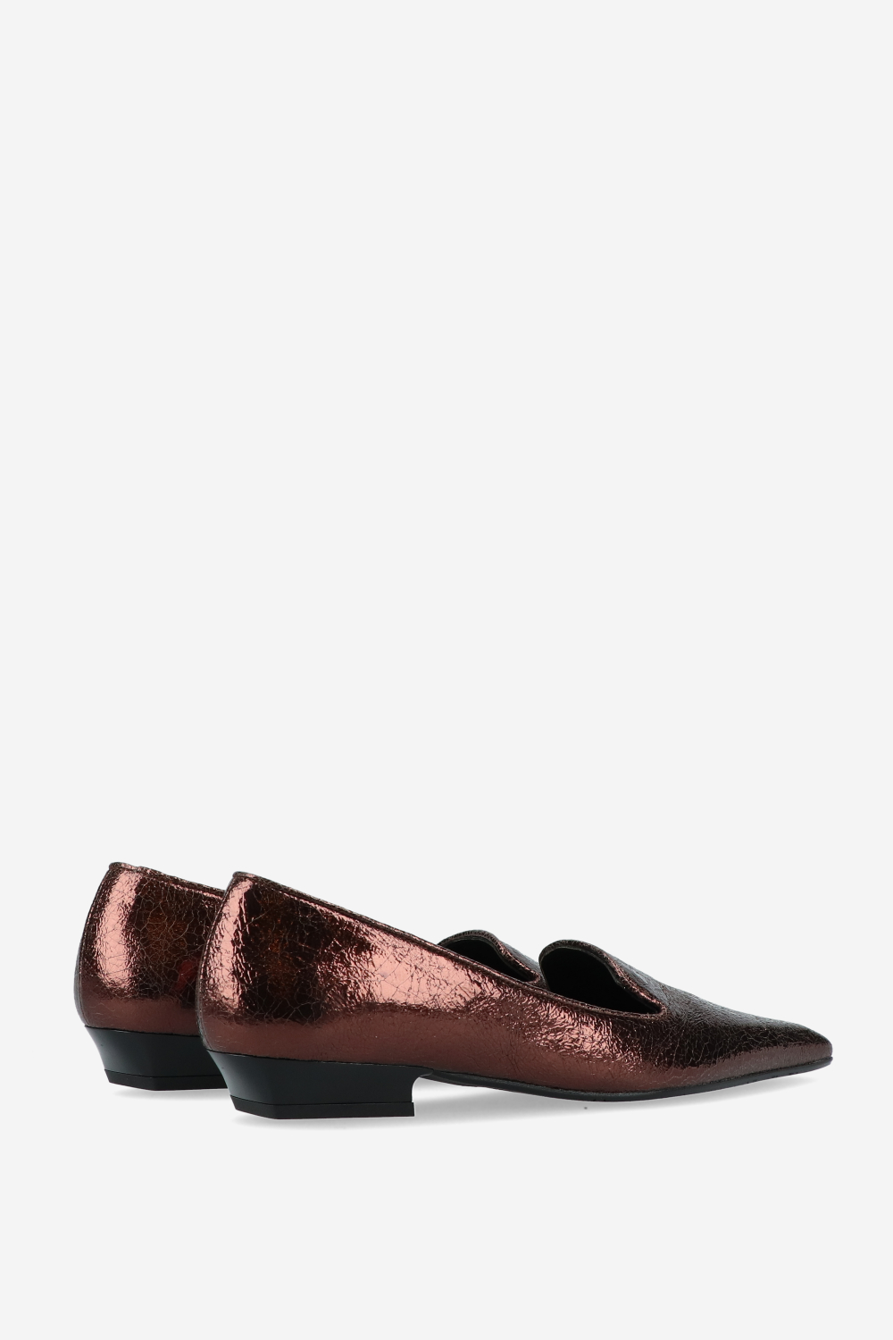 Crinkle leather loafers
