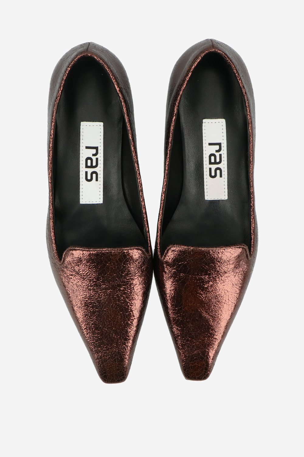 Crinkle leather loafers