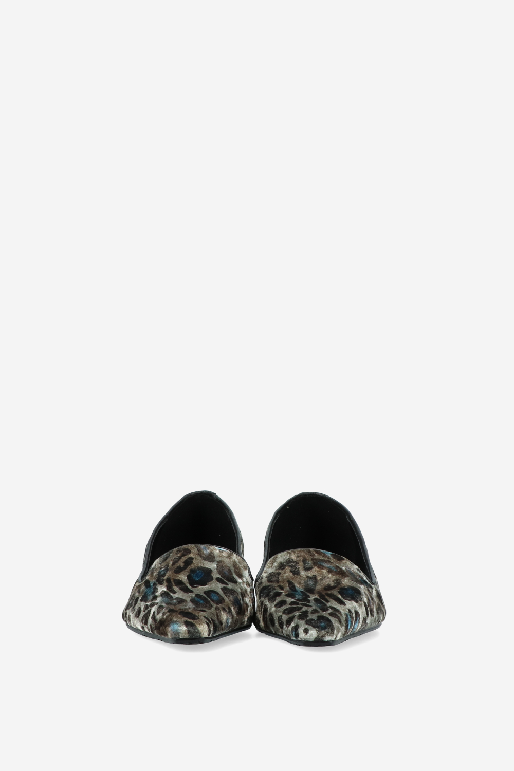 Velvet printed loafers