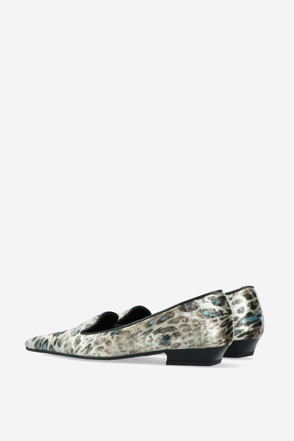 Velvet printed loafers