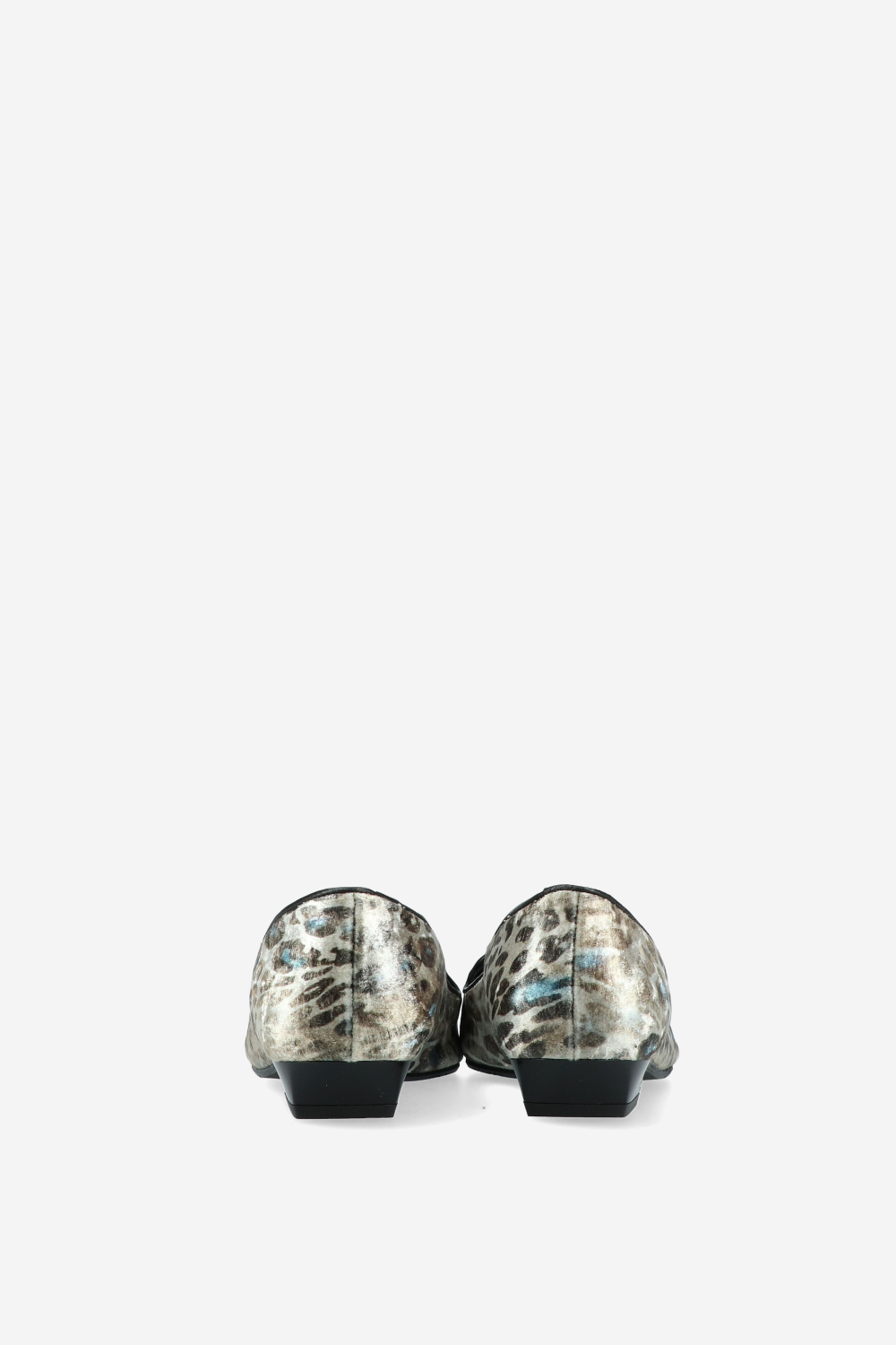 Velvet printed loafers