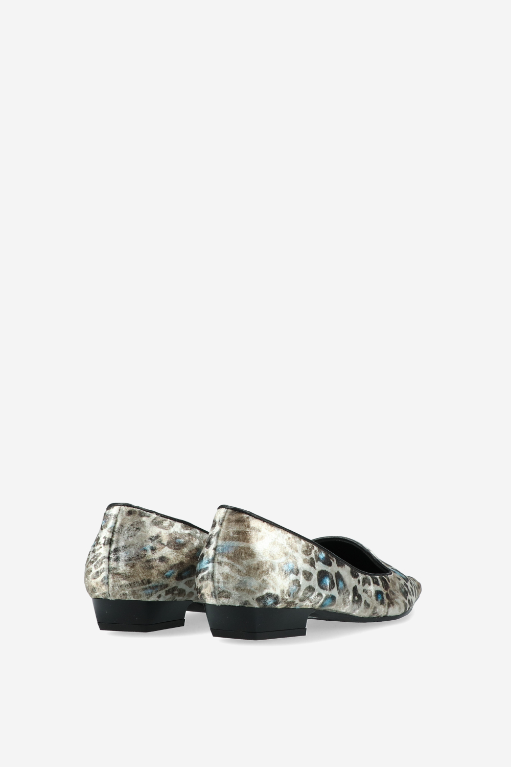 Velvet printed loafers