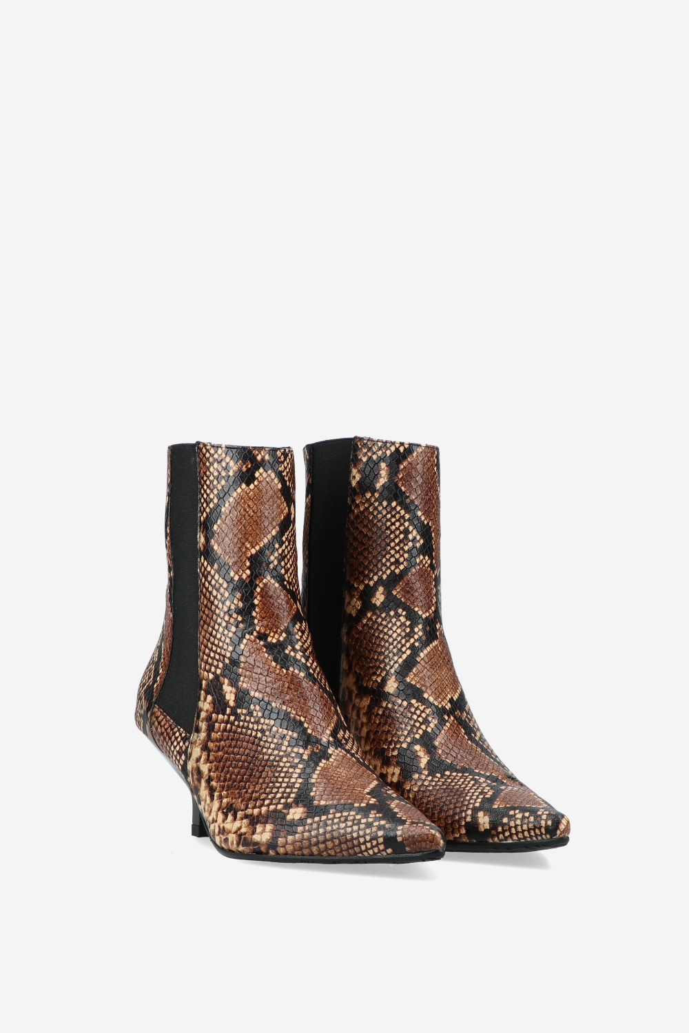 Pitone leather ankle boots