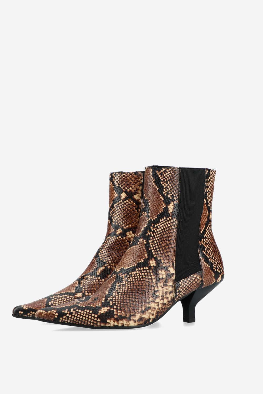 Pitone leather ankle boots